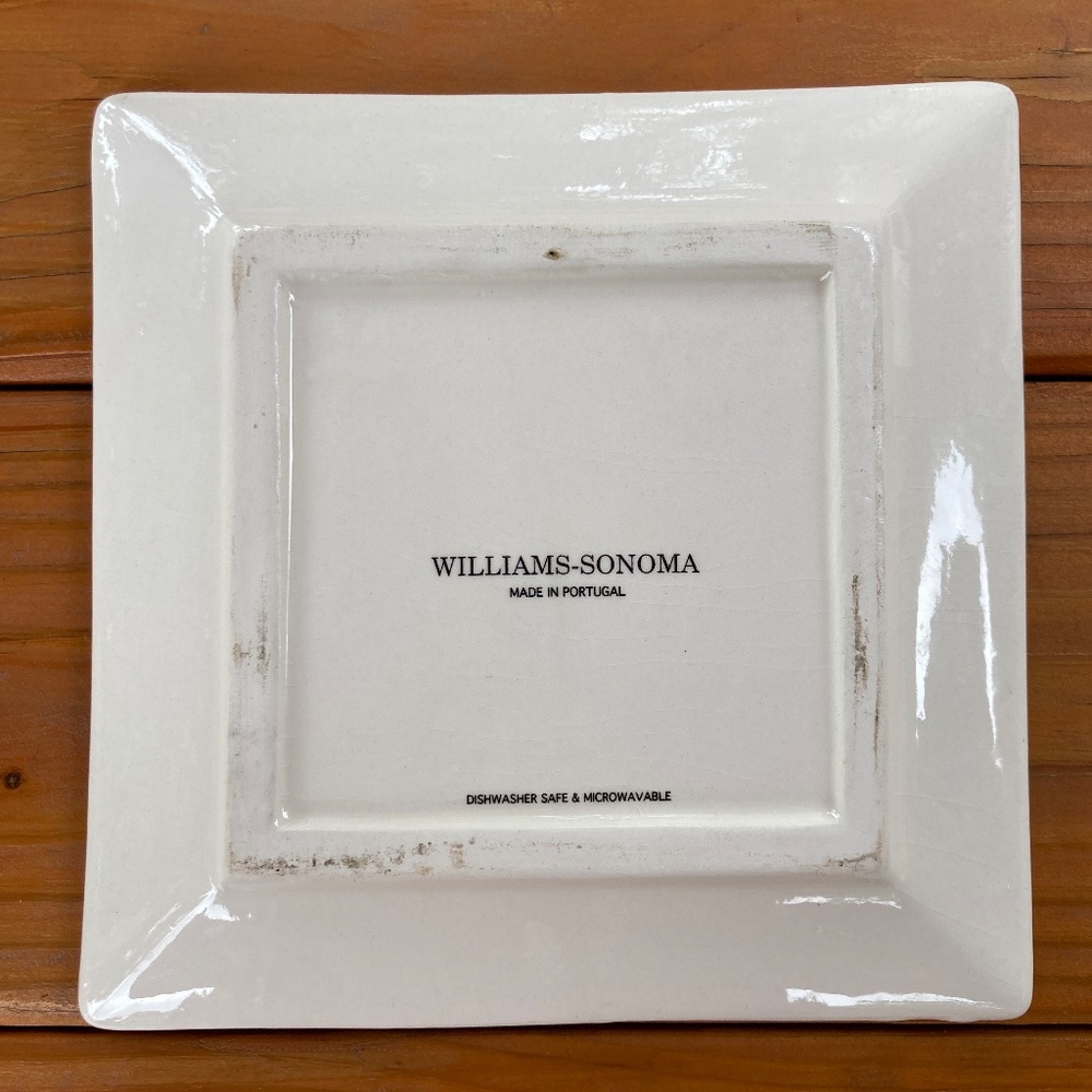 Williams Sonoma Square Olive Print Plate Made in Portugal - Picture 2 of 4